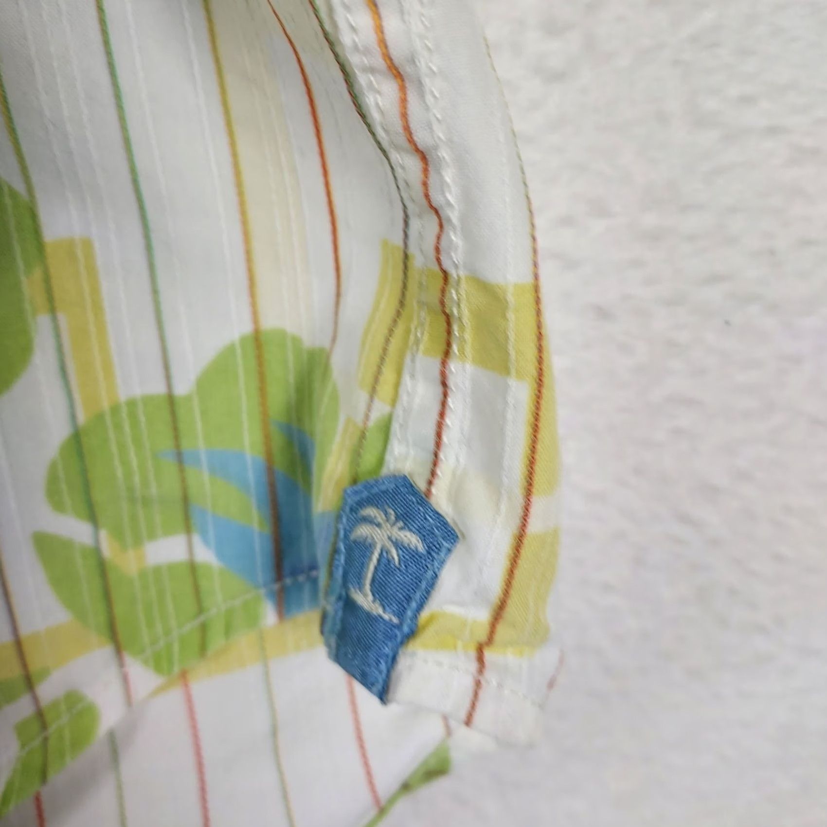 Tommy Bahama Tommy Bahama Shirt Men L White Floral Geometric Button Front Cotton Shirt Size US L / EU 52-54 / 3 - 4 Thumbnail