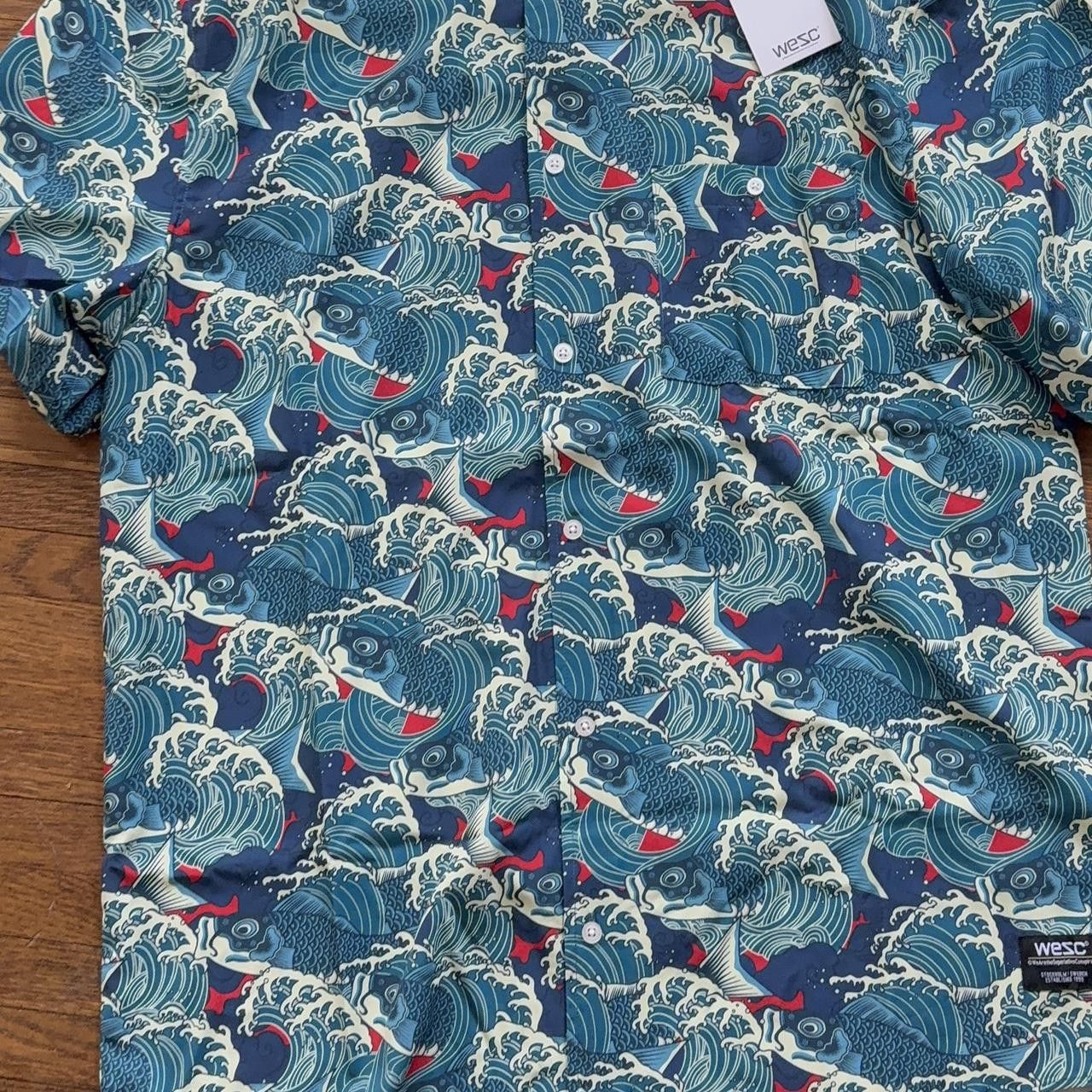 WeSC New WeSC Koi Short Sleeve Collar Shirt - Large Size US L / EU 52-54 / 3 - 3 Thumbnail