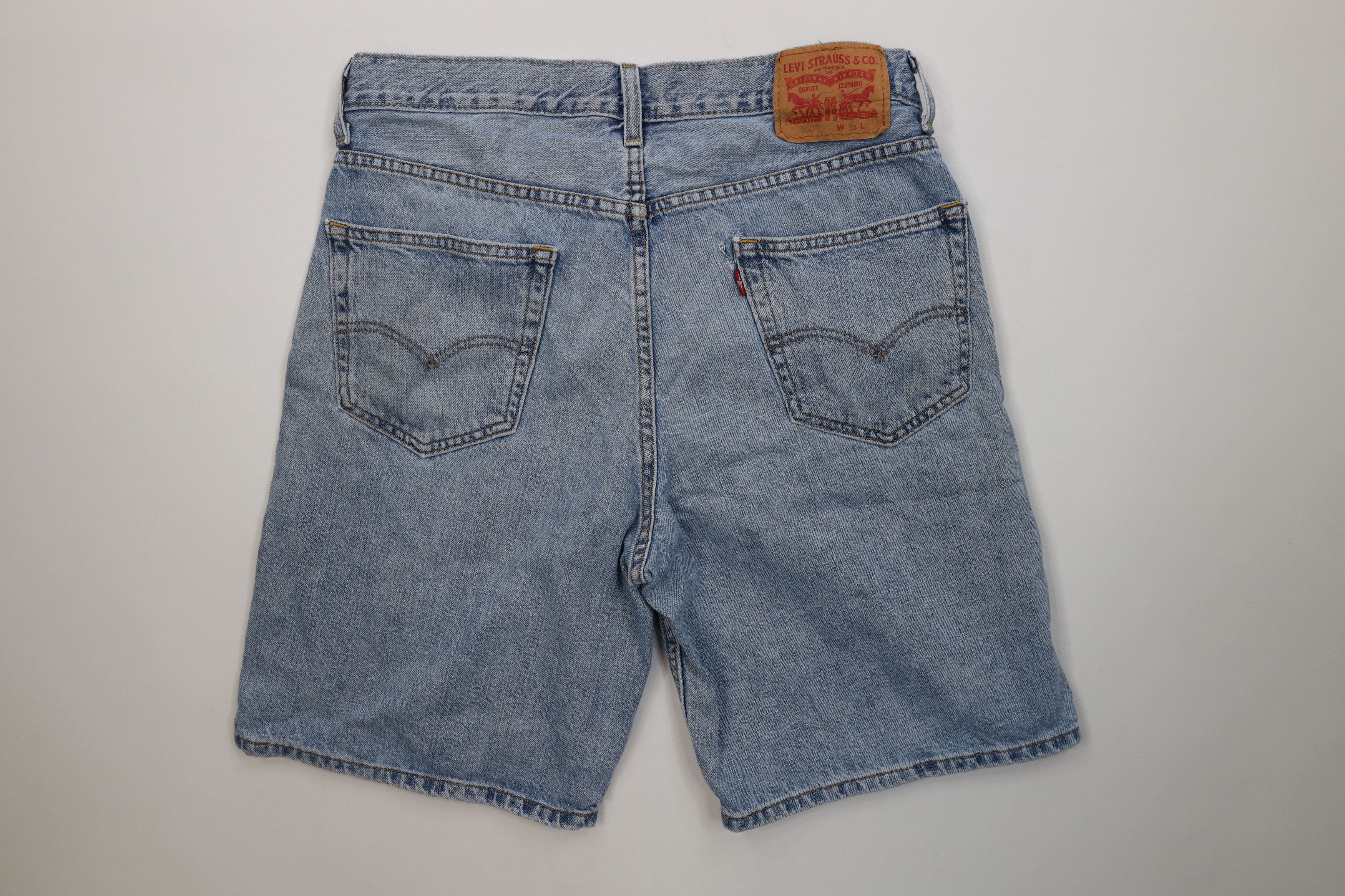Levi's Vintage Y2K Levis 550 Relaxed Fit Denim Jean Shorts Jorts Size US 34 / EU 50 - 9 Thumbnail