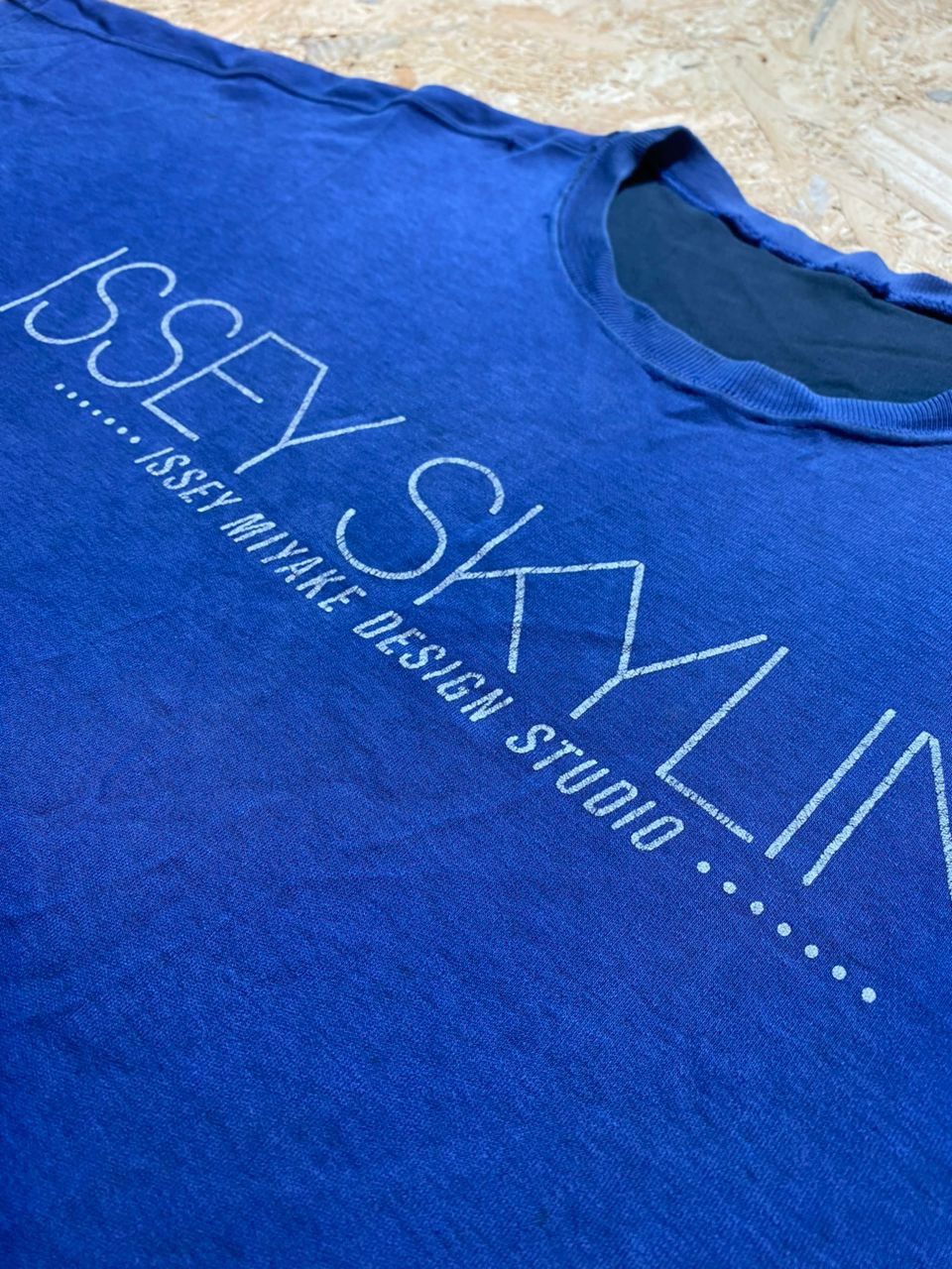 Issey Miyake Issey Vintage Skyline Reversible Blue Tee Size US L / EU 52-54 / 3 - 17 Thumbnail