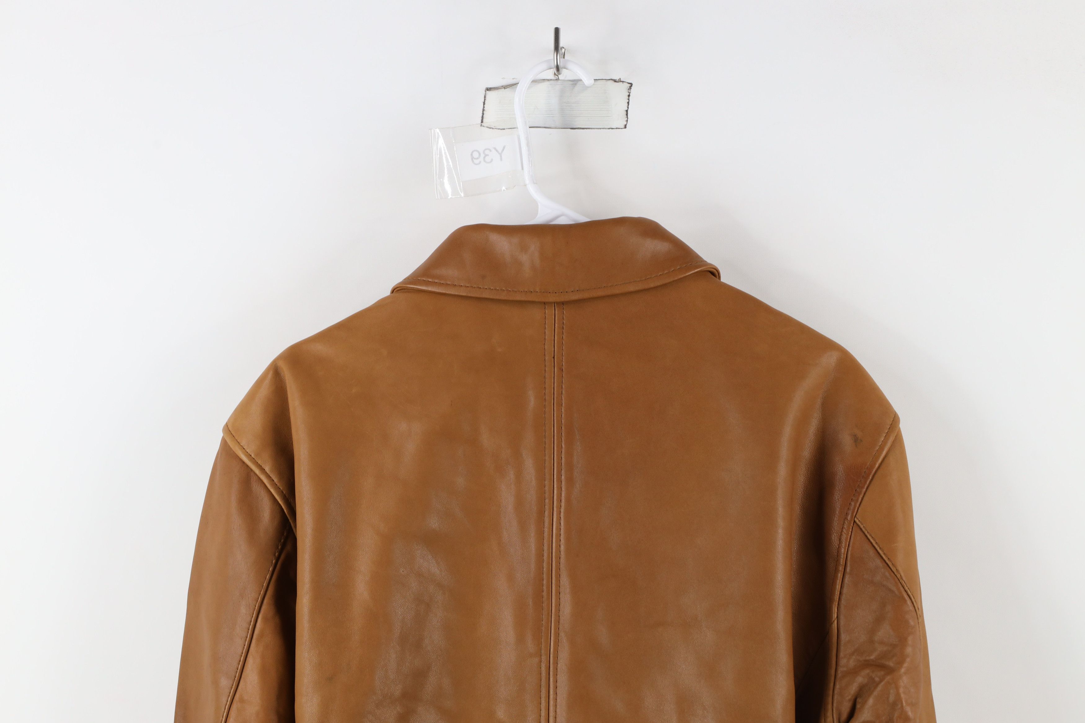 Vintage Deadstock Vintage 90s Streetwear Leather Jacket Brown Size US L / EU 52-54 / 3 - 16 Thumbnail