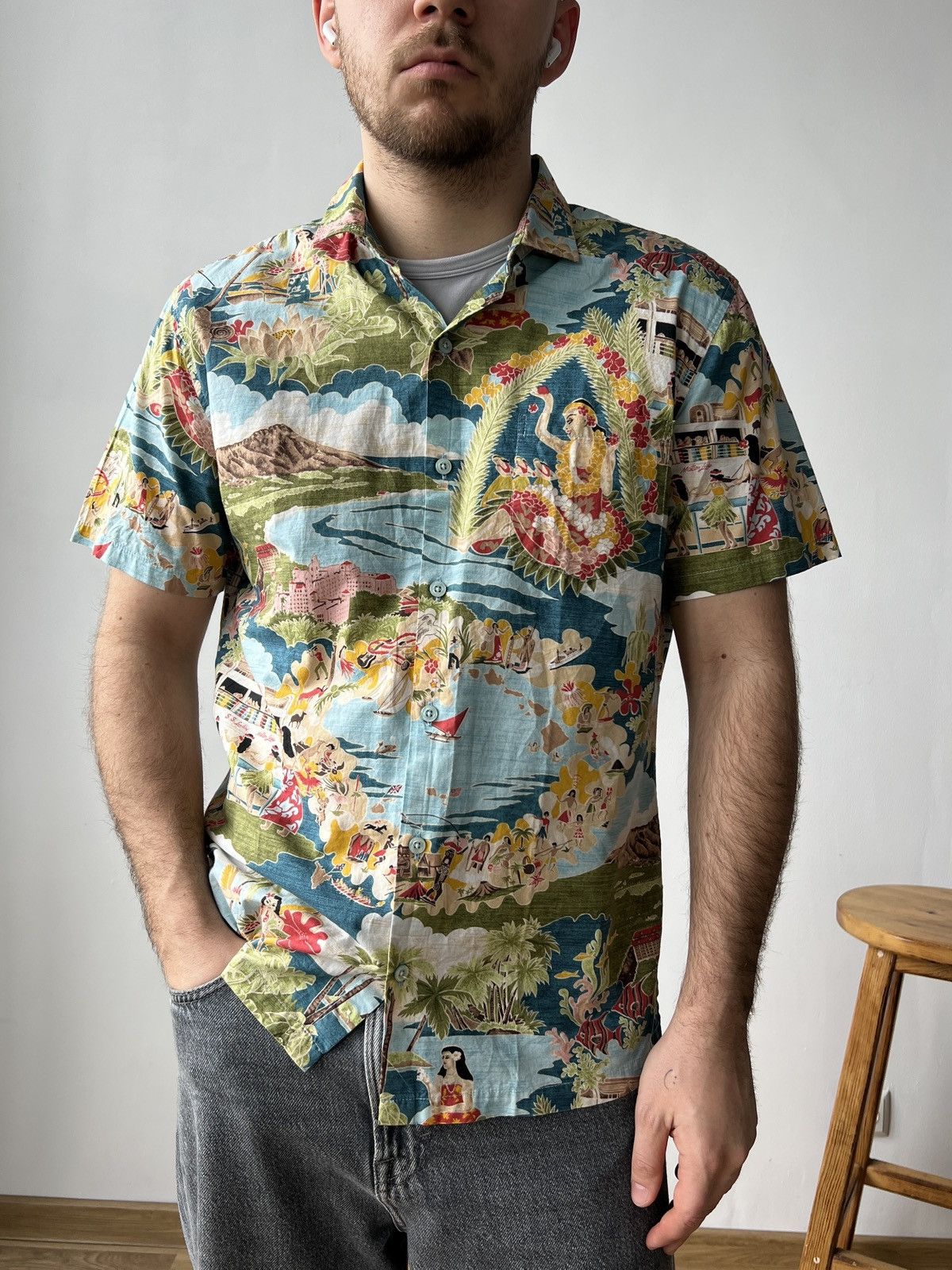 Tori Richard Tori Richard Retro Hawaiian/Aloha Tourism Cotton Shirt M USA Size US M / EU 48-50 / 2 - 1 Thumbnail