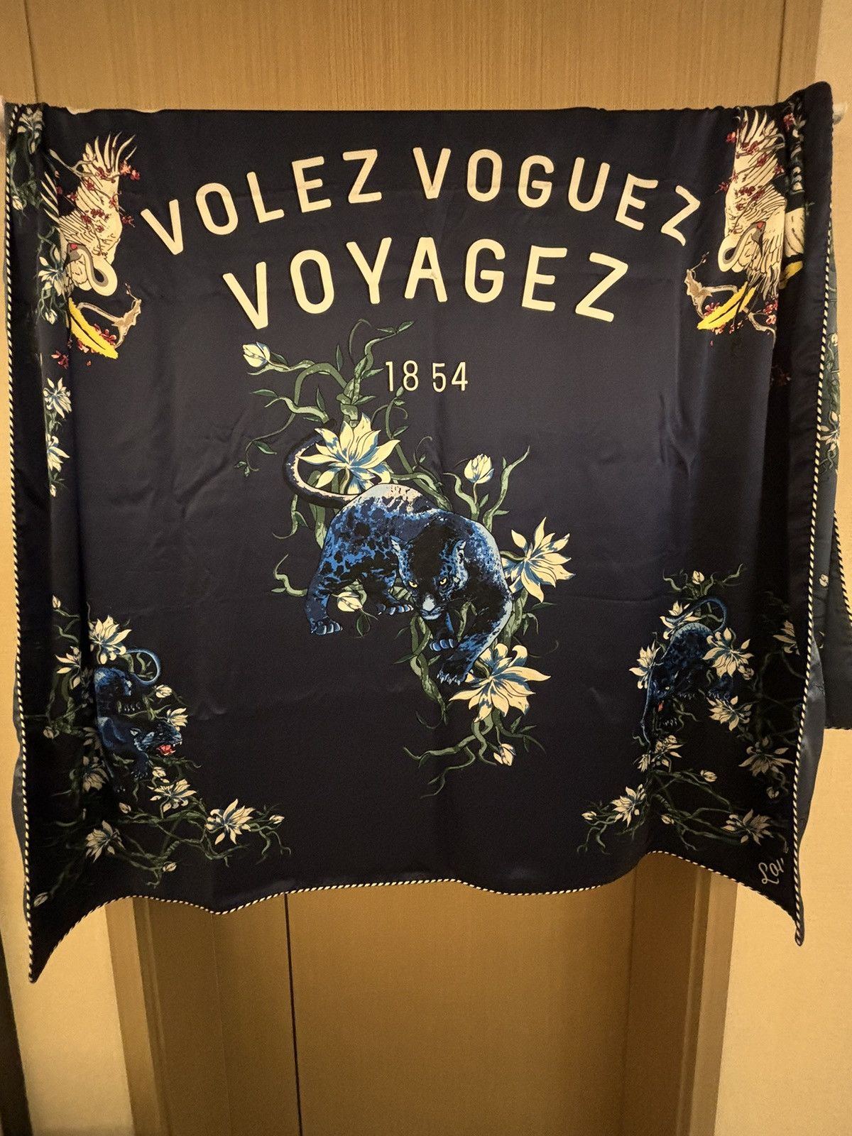 Louis Vuitton Kim Jones SS16 Blue Panther blanket Size ONE SIZE - 3 Thumbnail