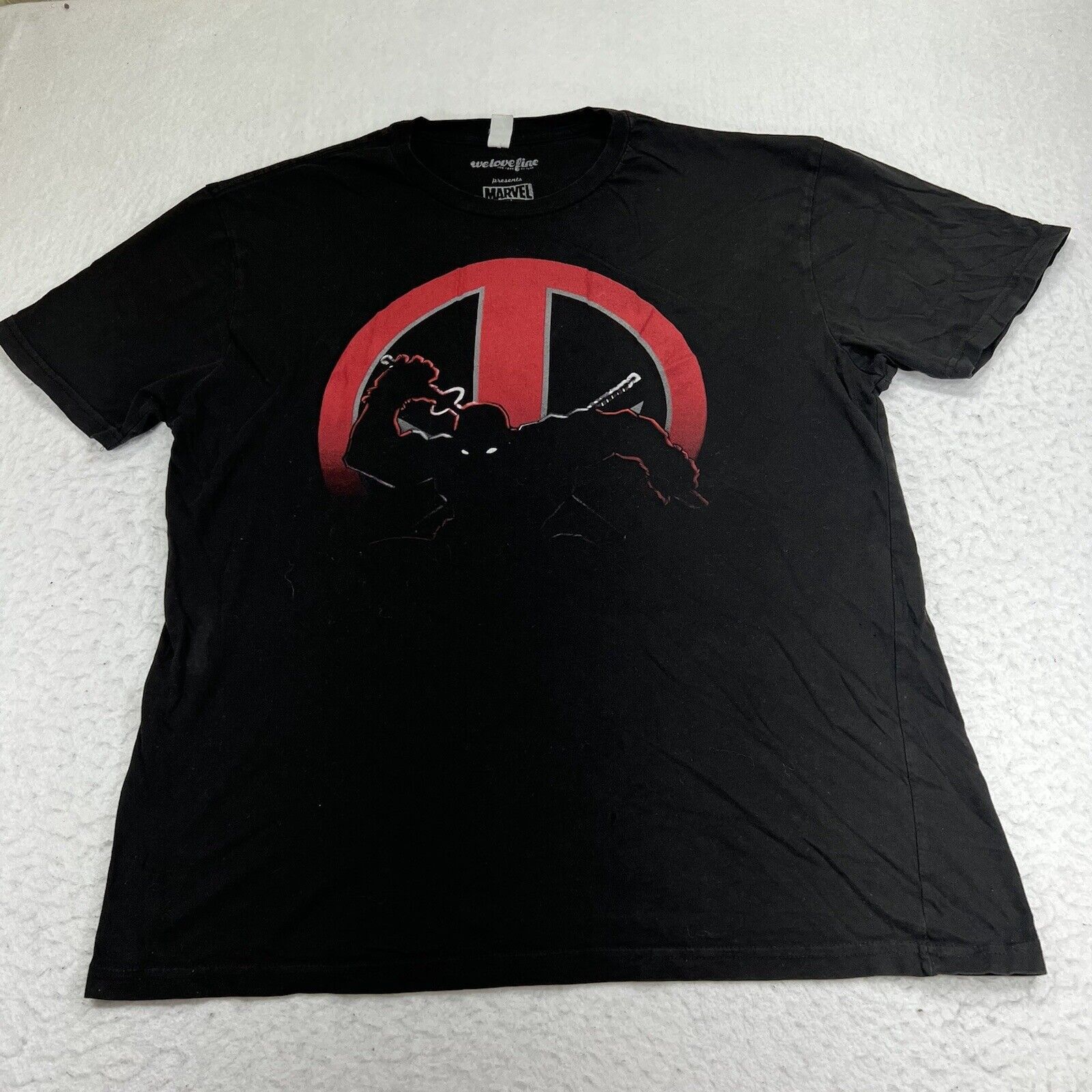 Marvel Comics Marvel Deadpool XL Black Superhero Logo Graphic T Shirt Size US XL / EU 56 / 4 - 1 Thumbnail
