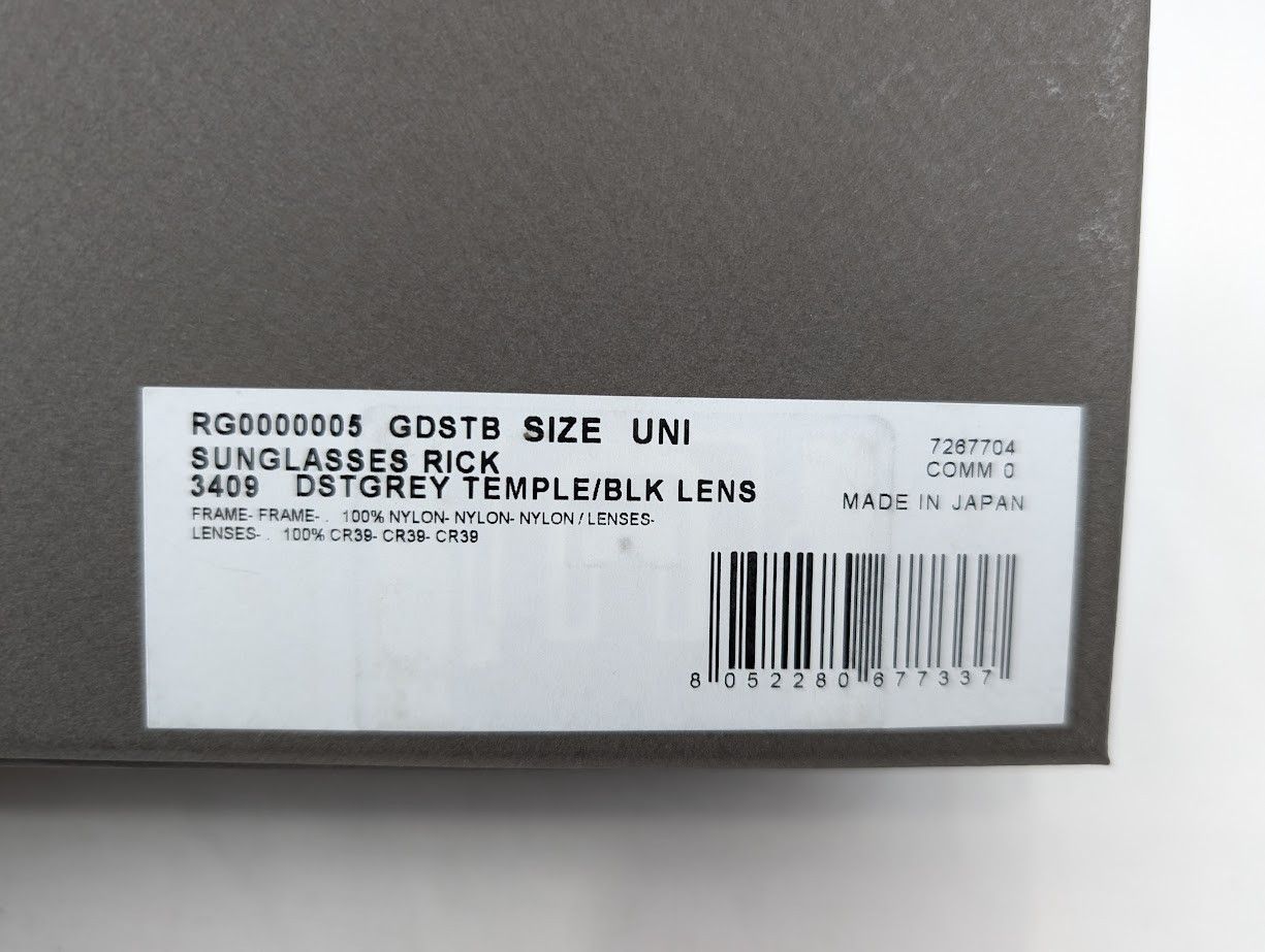 Rick Owens o1rshd1 / DUP / Size: OS / Sunglasses in Dust Grey Size ONE SIZE - 14 Thumbnail