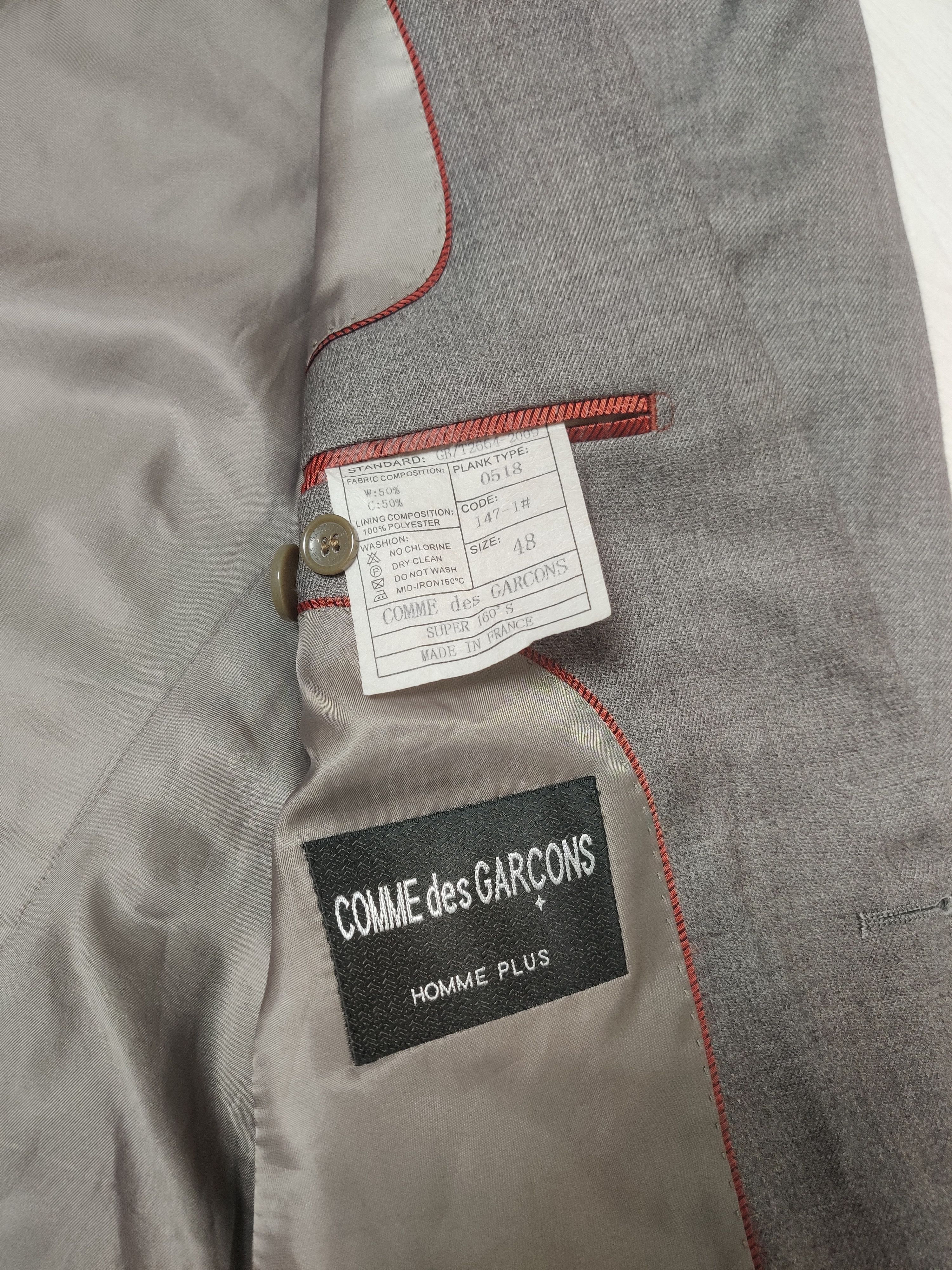 Comme des Garcons Vintage Comme des Garcons Homme Plus tailored blazer Size 48R - 5 Thumbnail