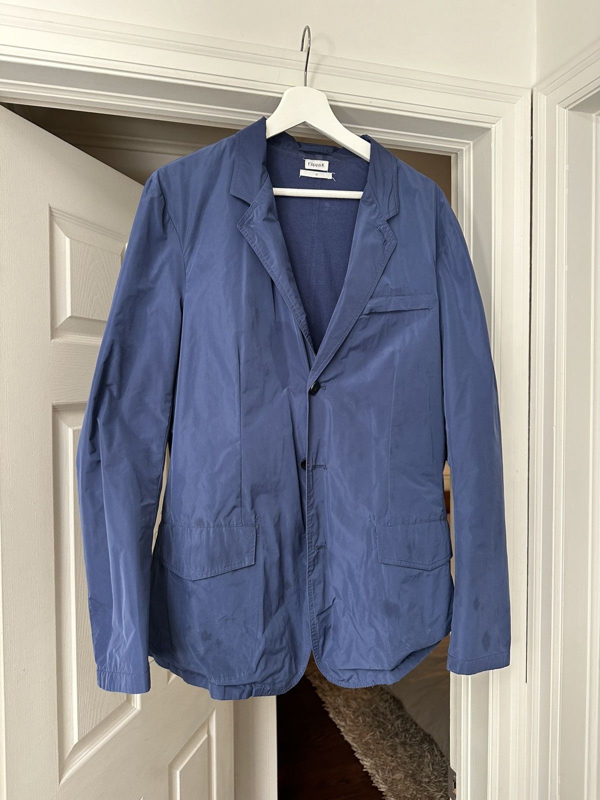 Filippa K Filippa K Blue Nylon Blazer Size US L / EU 52-54 / 3 - 1 Thumbnail