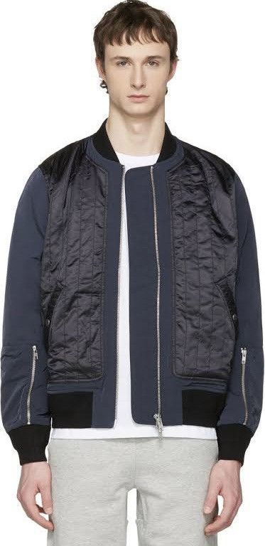 image of Tim Coppens Ma-1 Bomber Jacket in Navy/Black, Men's (Size Medium)