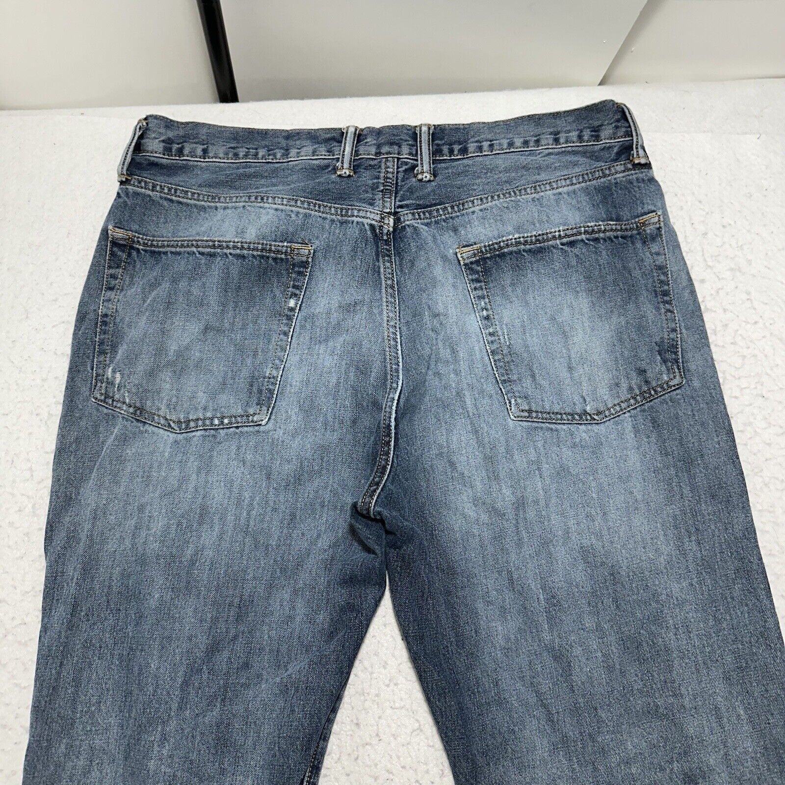 Gap GAP 34x32 Relaxed Fit Straight Leg Denim Blue Jeans Size US 34 / EU 50 - 7 Thumbnail
