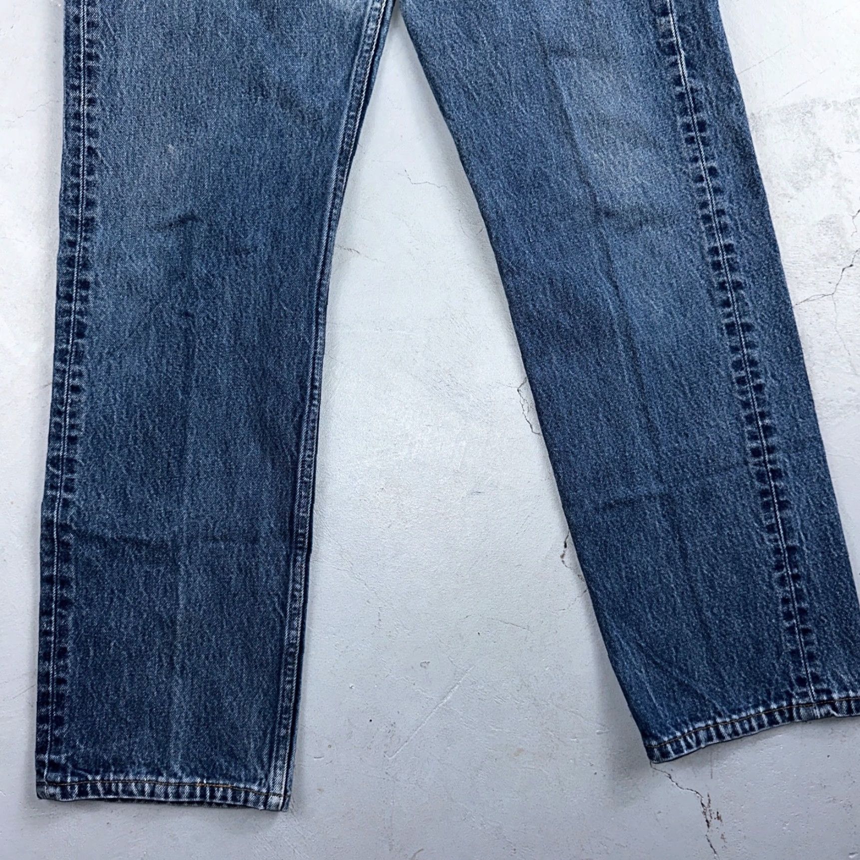 Levi's VINTAGE Levi's 501 Jeans | 35x34 | Light Blue Cotton Denim | USA 90s Straight Leg Mens Jeans Size US 35 - 3 Thumbnail