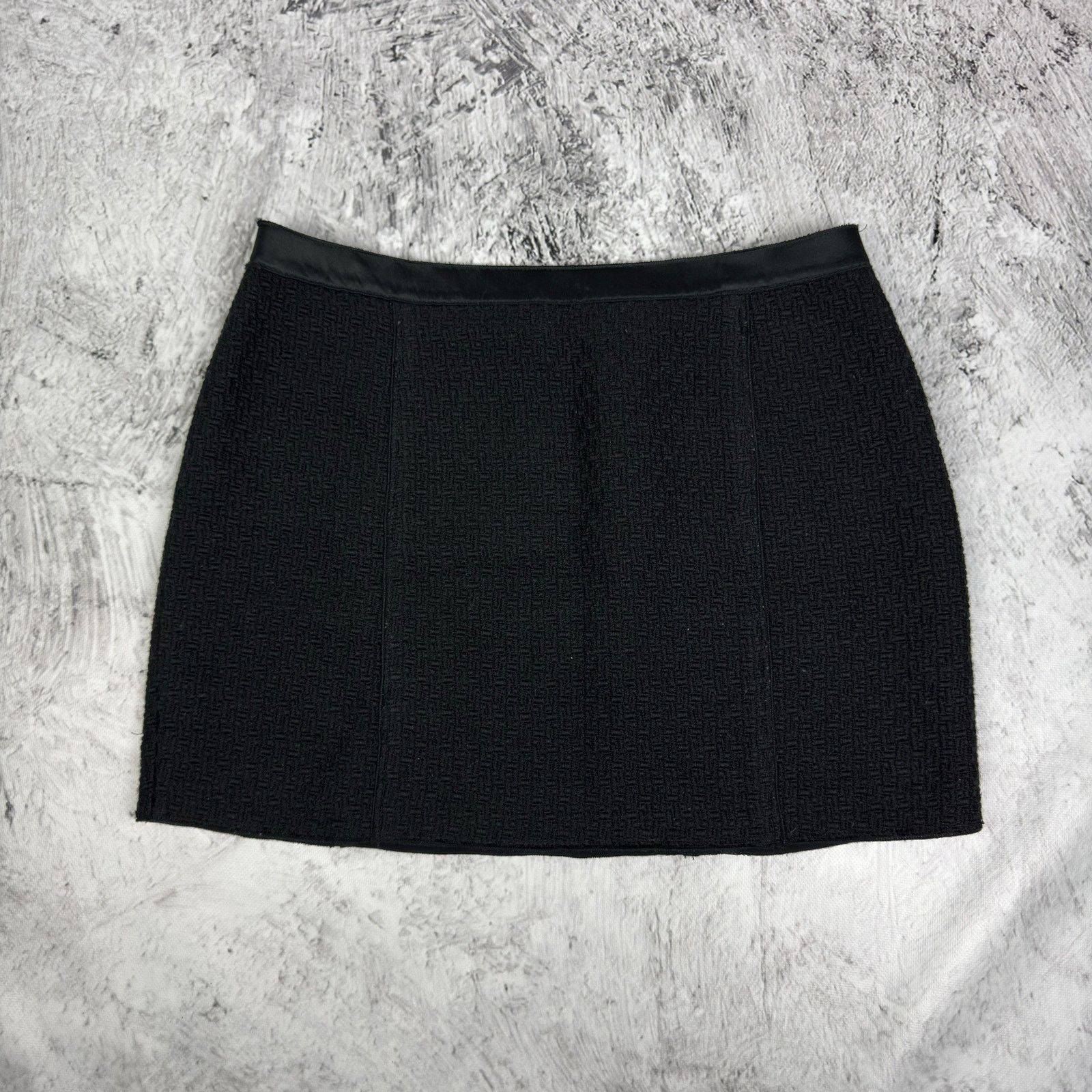Dolce & Gabbana Dolce & Gabbana Womens Black Wool Cotton Side Zip Mini Skirt Size 32" / US 10 / IT 46 - 2 Thumbnail