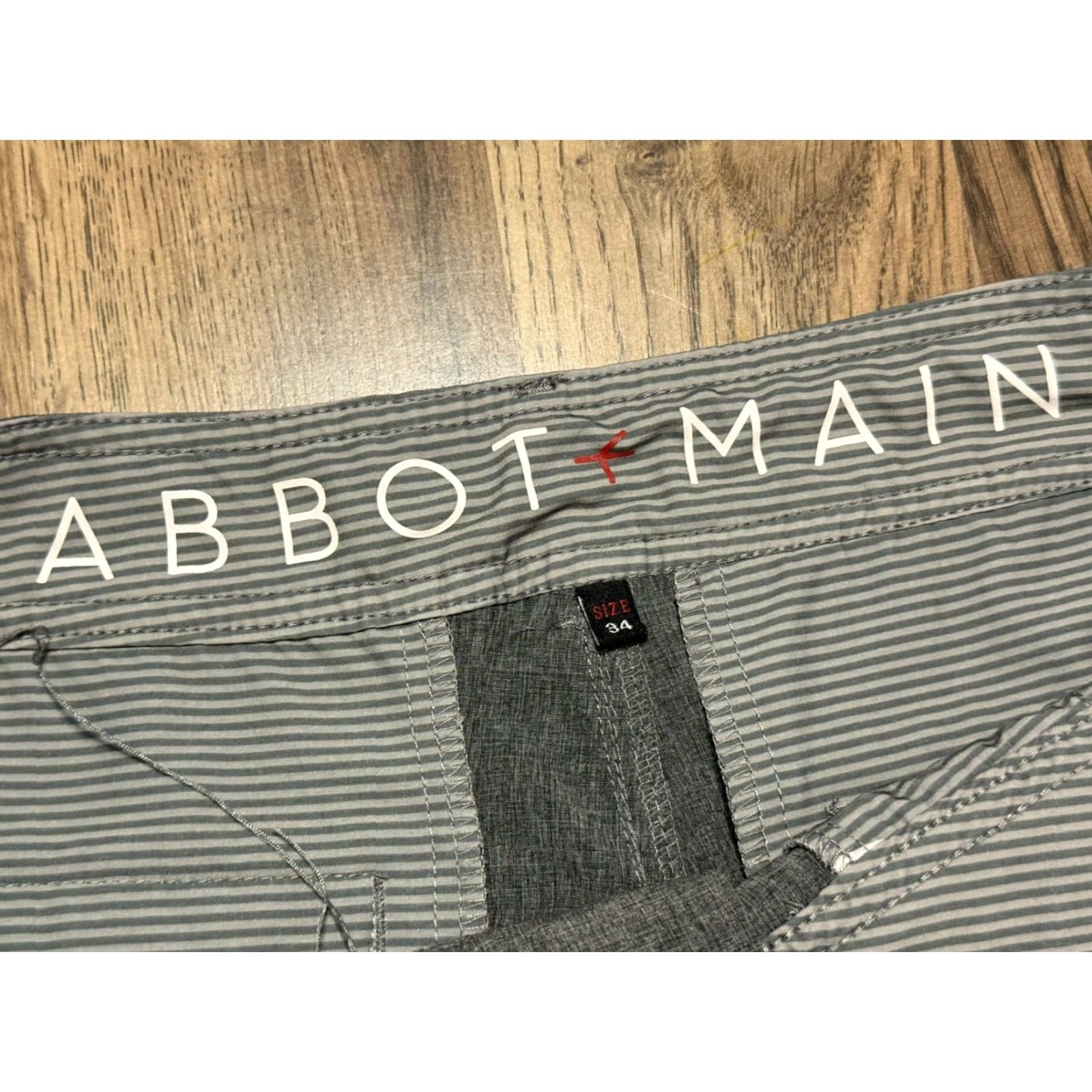 Vintage Abbot Main Shorts Men's 34 Gray Chino Shorts Flat Front Pockets Vintage? No Size US 34 / EU 50 - 6 Thumbnail