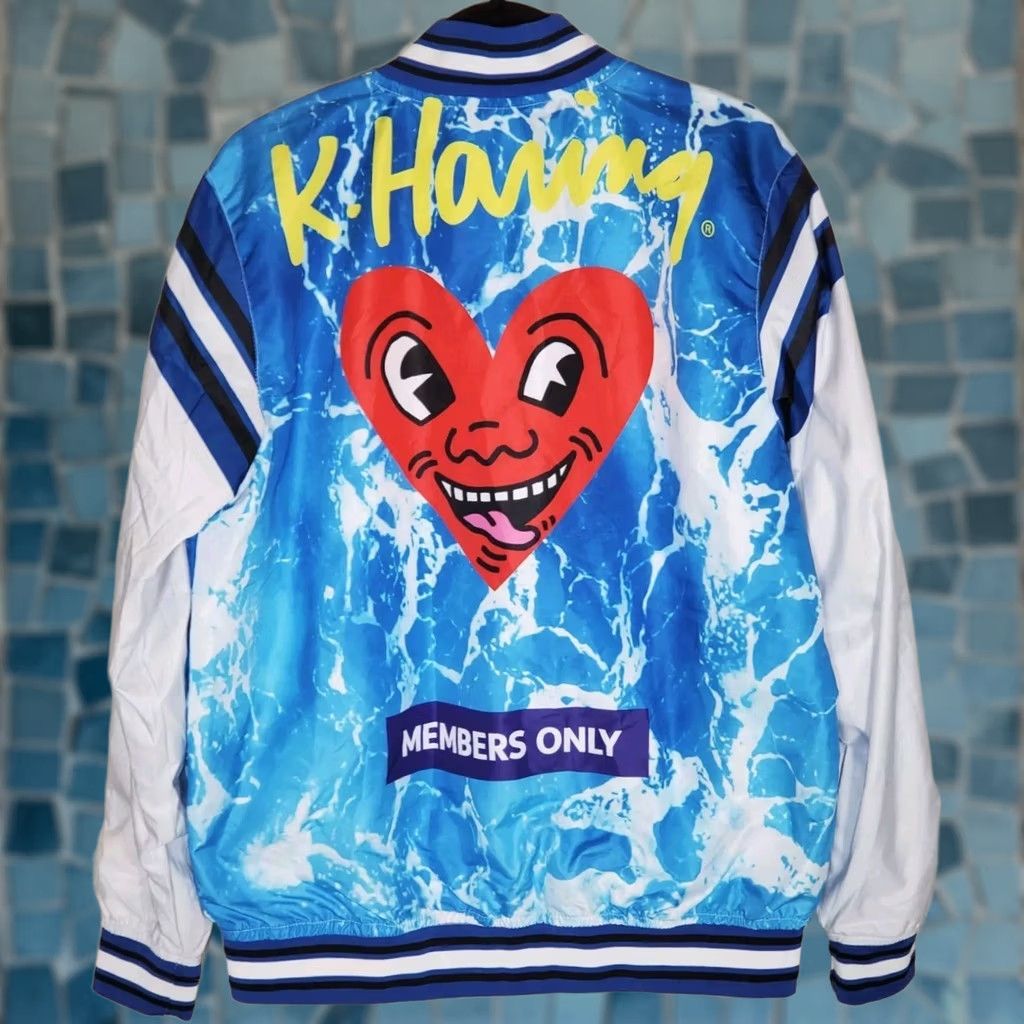 Members Only Members Only X Keith Haring Tokyo Pop Windbreaker Jacket Blue MK011015 Mens M Size US M / EU 48-50 / 2 - 1 Thumbnail