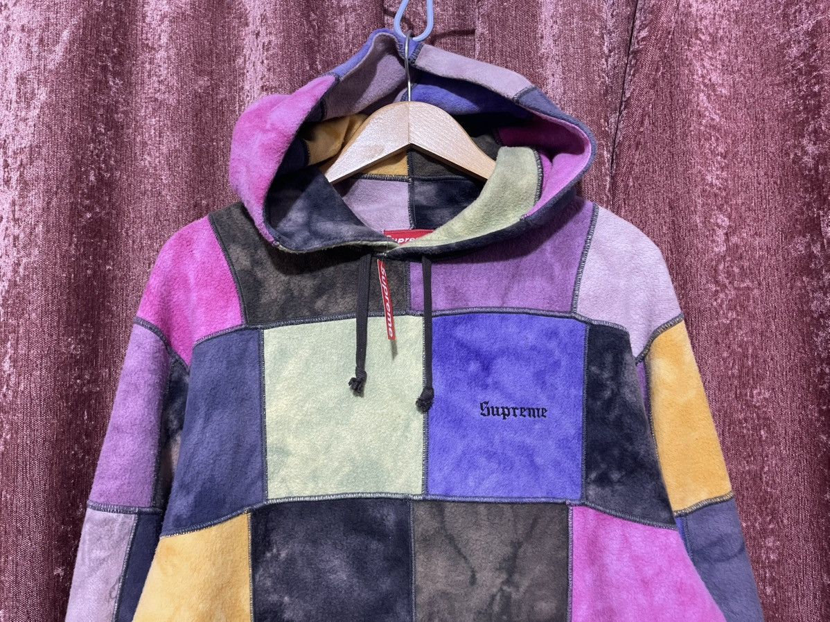 Supreme Supreme SS19 Patchwork Tie Dye Hooded Sweatshirt Medium Size US M / EU 48-50 / 2 - 12 Thumbnail