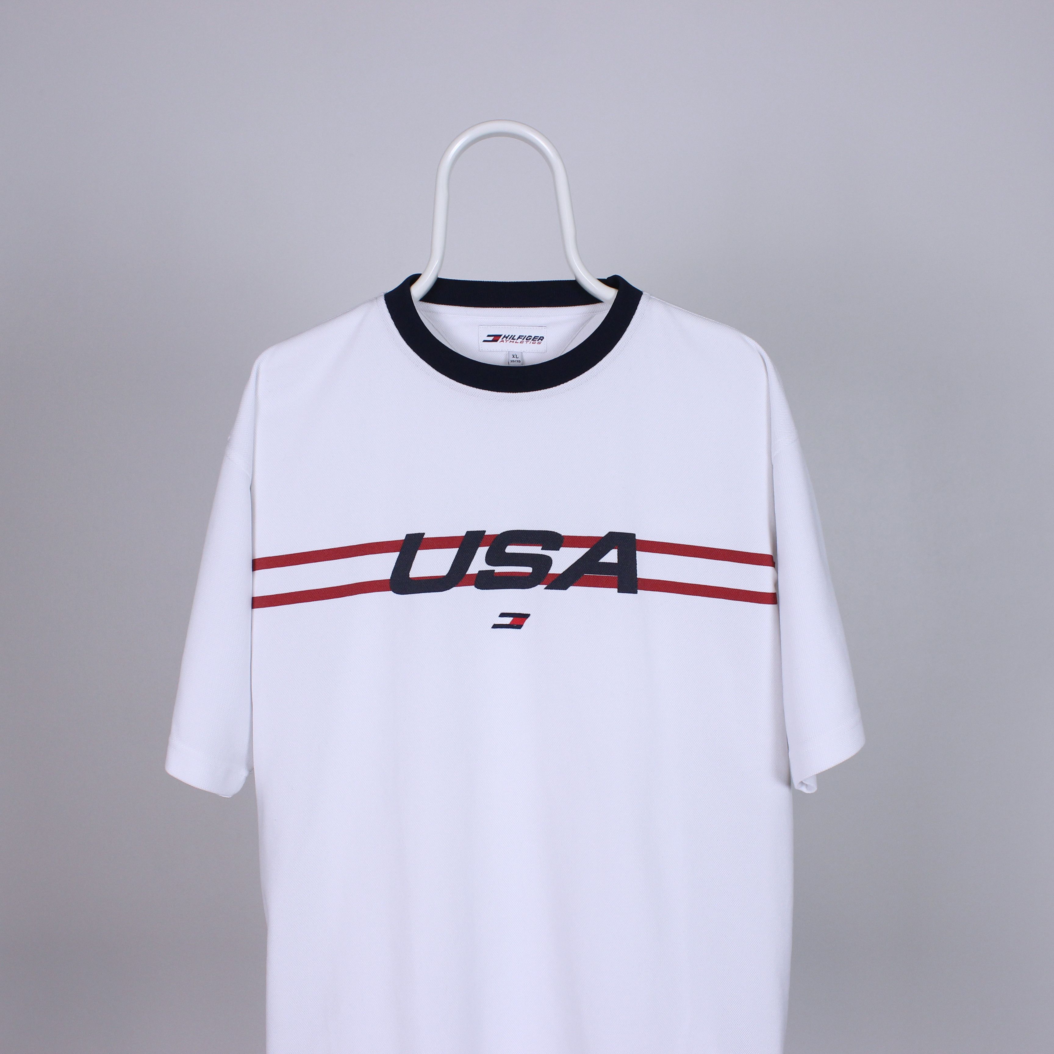 Other Tommy Hilfiger TH vintage big logo centr t shirt USA Size US XL / EU 56 / 4 - 2 Thumbnail