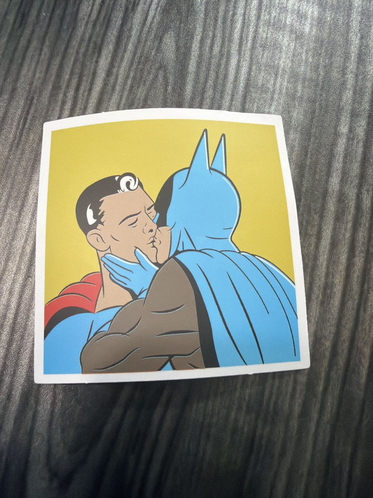 DC Comics Superman Batman Kissing Sticker Size ONE SIZE - 1 Thumbnail