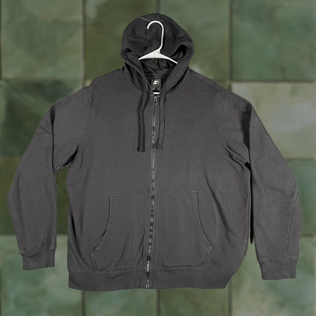 Starter Starter Hoodie Mens Large Black Full Zip Fleece Logo Pockets Sweatshirt Regular Fit Long Sleeve Cotton Blend Zippered Hoodie Men Size US L / EU 52-54 / 3 - 1 Thumbnail