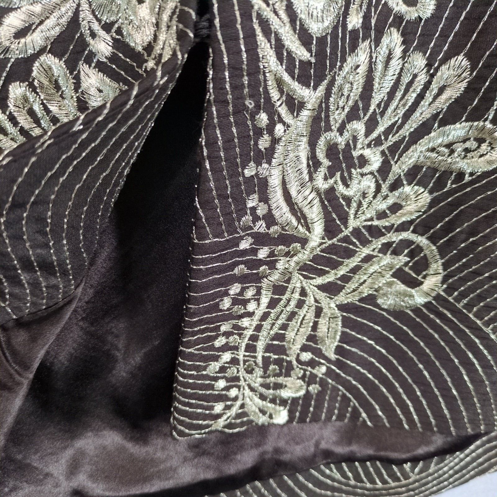 Chicos Chico's Metallic Gold Embroidered Glam Artsy Jacket Top Size XL / US 12-14 / IT 48-50 - 5 Thumbnail