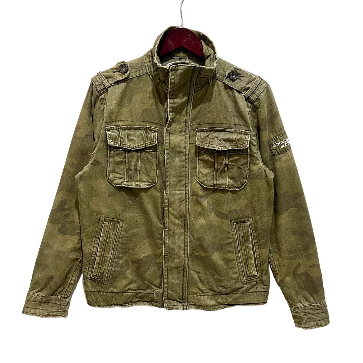 Vintage Abercrombie Fitch Camouflage Military Bomber Jacket Grailed