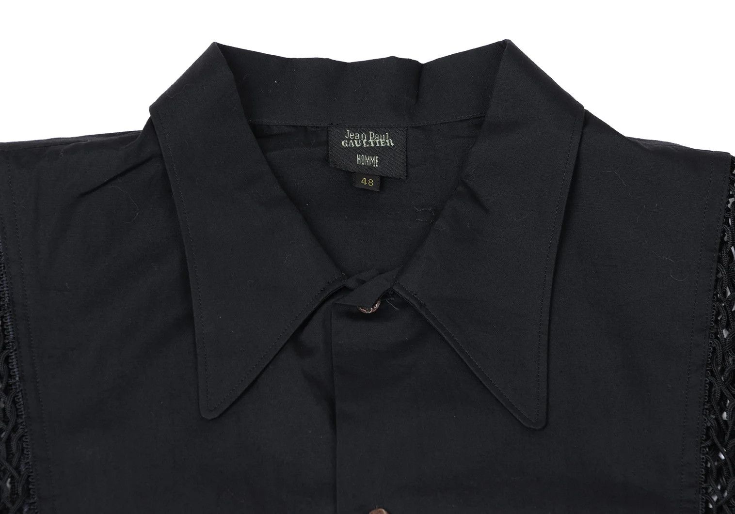 Jean Paul Gaultier Cotton Lace-Up Long Sleeve Shirt in Black Size 48 Size US M / EU 48-50 / 2 - 3 Thumbnail