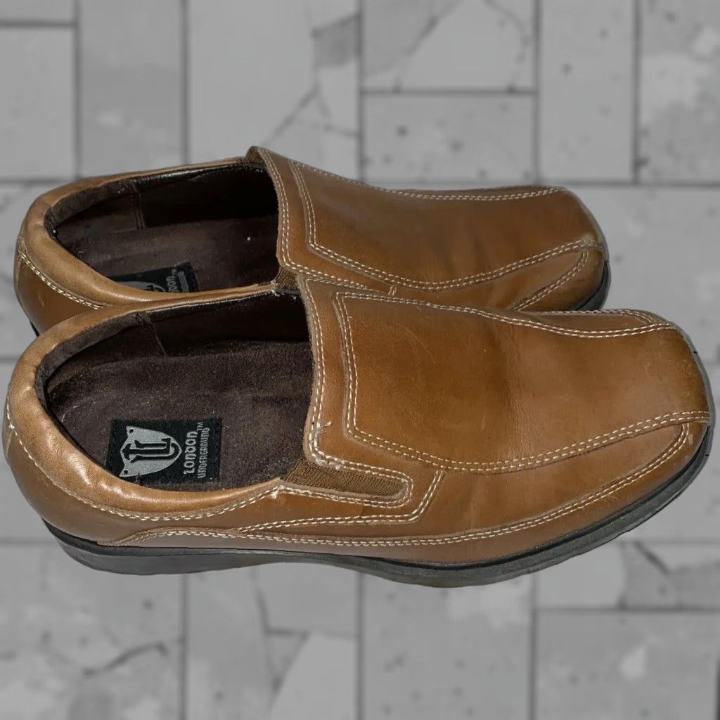 Vintage LONDON UNDERGROUND Trenton Loafer Men Brown Leather Size 10M Casual Leather Upper Outsole Leather Shoes Size US 10 / EU 43 - 1 Thumbnail