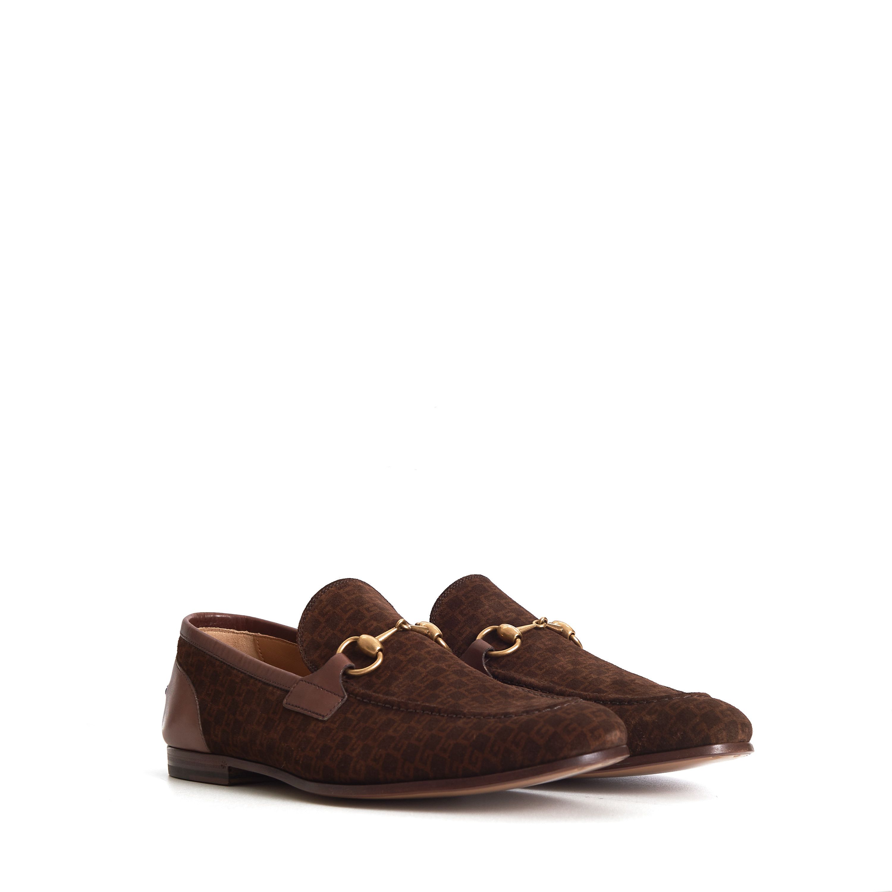 Gucci Men's Dark Brown Suede & Leather Loafers - Horsebit, Size US 8 / EU 41 - 1 Thumbnail