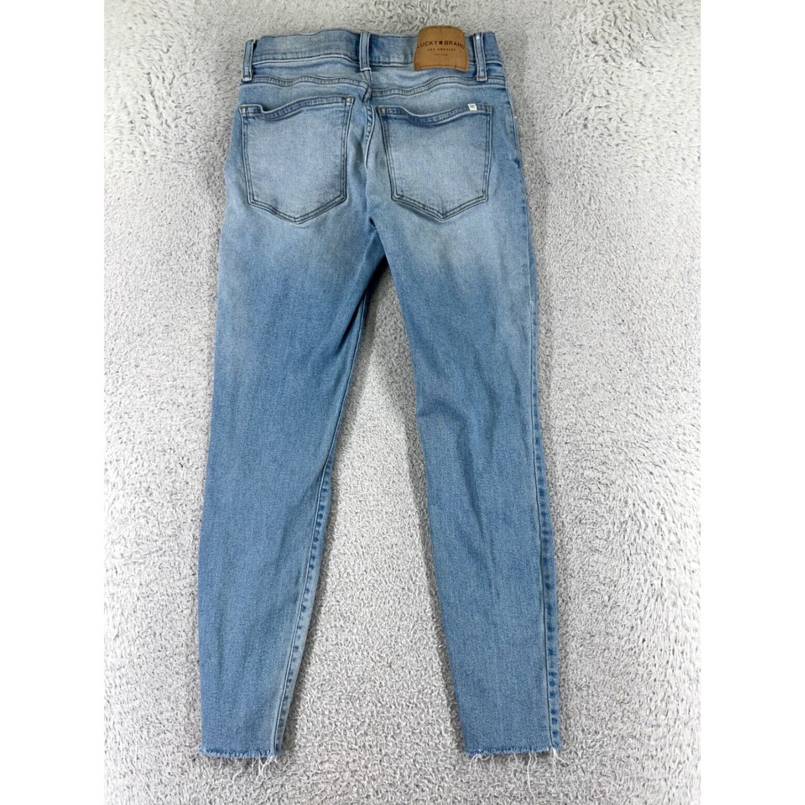 Denime Vintage Black Women's Skinny Jeans 2 Blue Denim Ankle Zip 90s Taper Raw Hem Size 26" / US 2 / IT 38 - 2 Thumbnail
