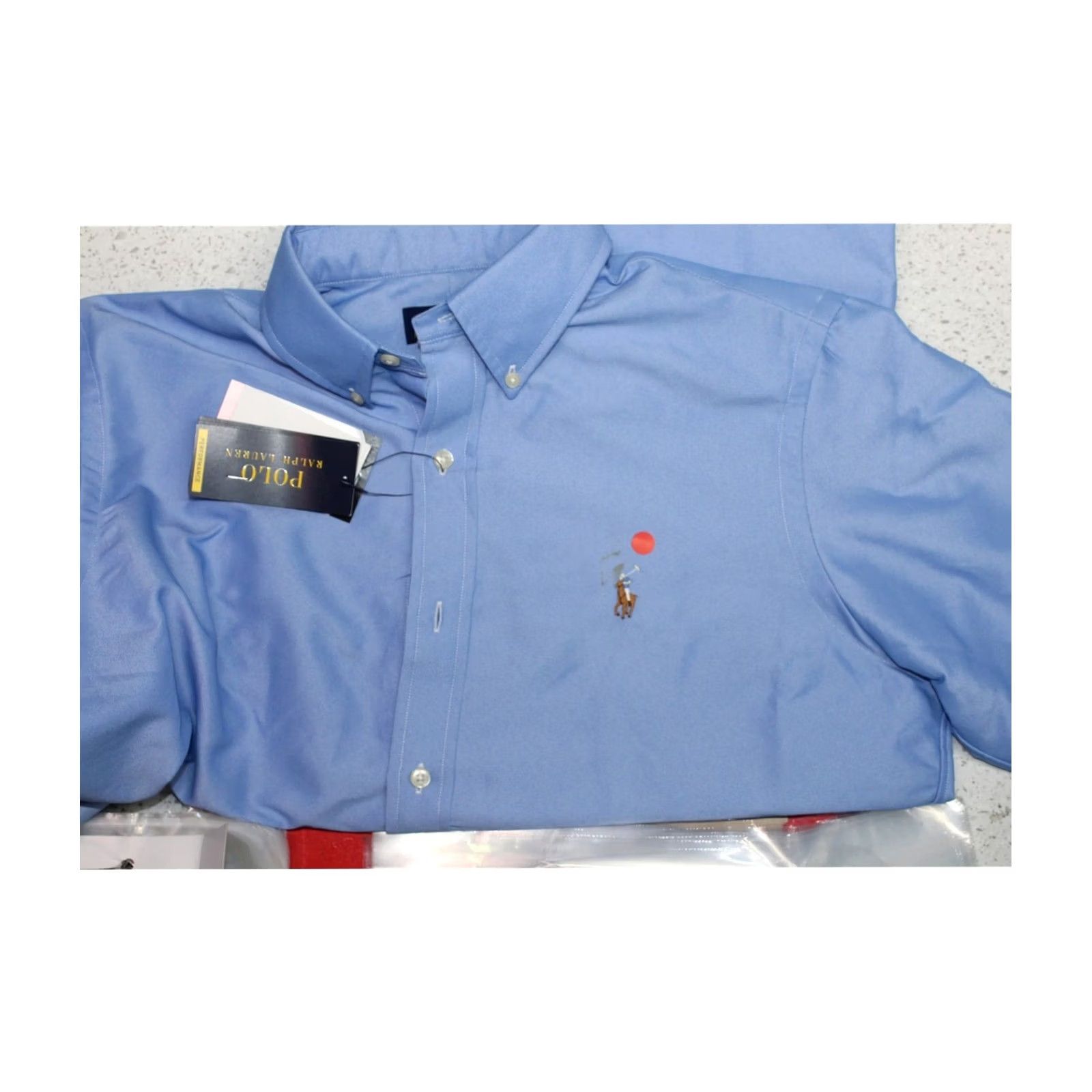 Ralph Lauren Ralph Lauren Mens Classic Fit Button Up Shirt, navy, Medium Neck Size US M / EU 48-50 / 2 - 3 Thumbnail