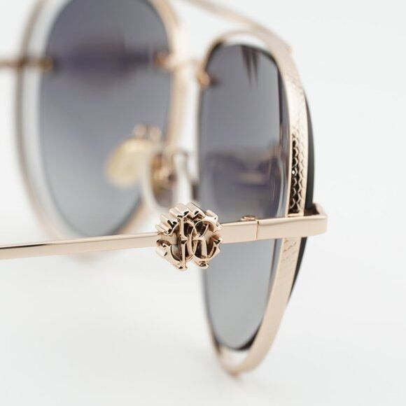 New! Roberto Cavalli SRC032M 0300 Rose Gold Aviator Sunglasses, Authentic roberto-cavalli-src032m-300g-  main image 2