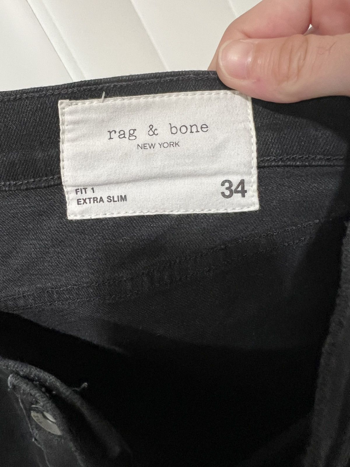 Rag & Bone Rag & Bone Black Denim Size US 34 / EU 50 - 5 Thumbnail