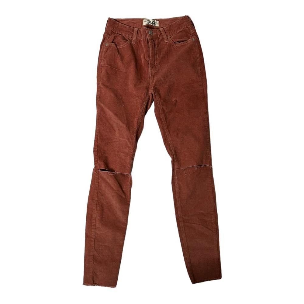 Free People Free People l Pink Holes In Corduroy Size 24 Size 24" / US 00 / IT 34 - 2 Thumbnail