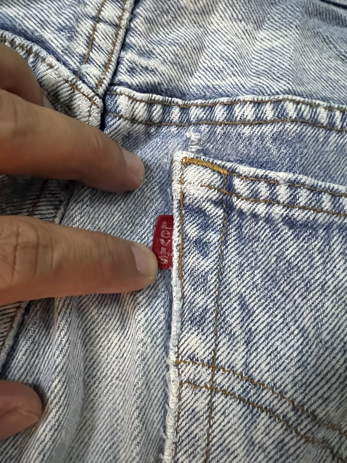 Levi's 80’s Distressed Levi’s 501 Acid Wash Rare Jean Size US 30 / EU 46 - 19 Thumbnail
