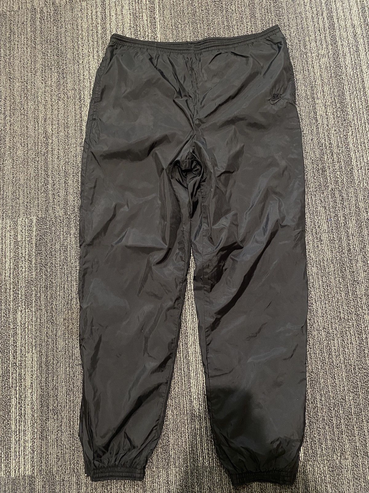 Nike × Vintage Nike Vintage Track Pants Nylon Y2K Drill Streetwear Swoosh Size US 36 / EU 52 - 1 Thumbnail