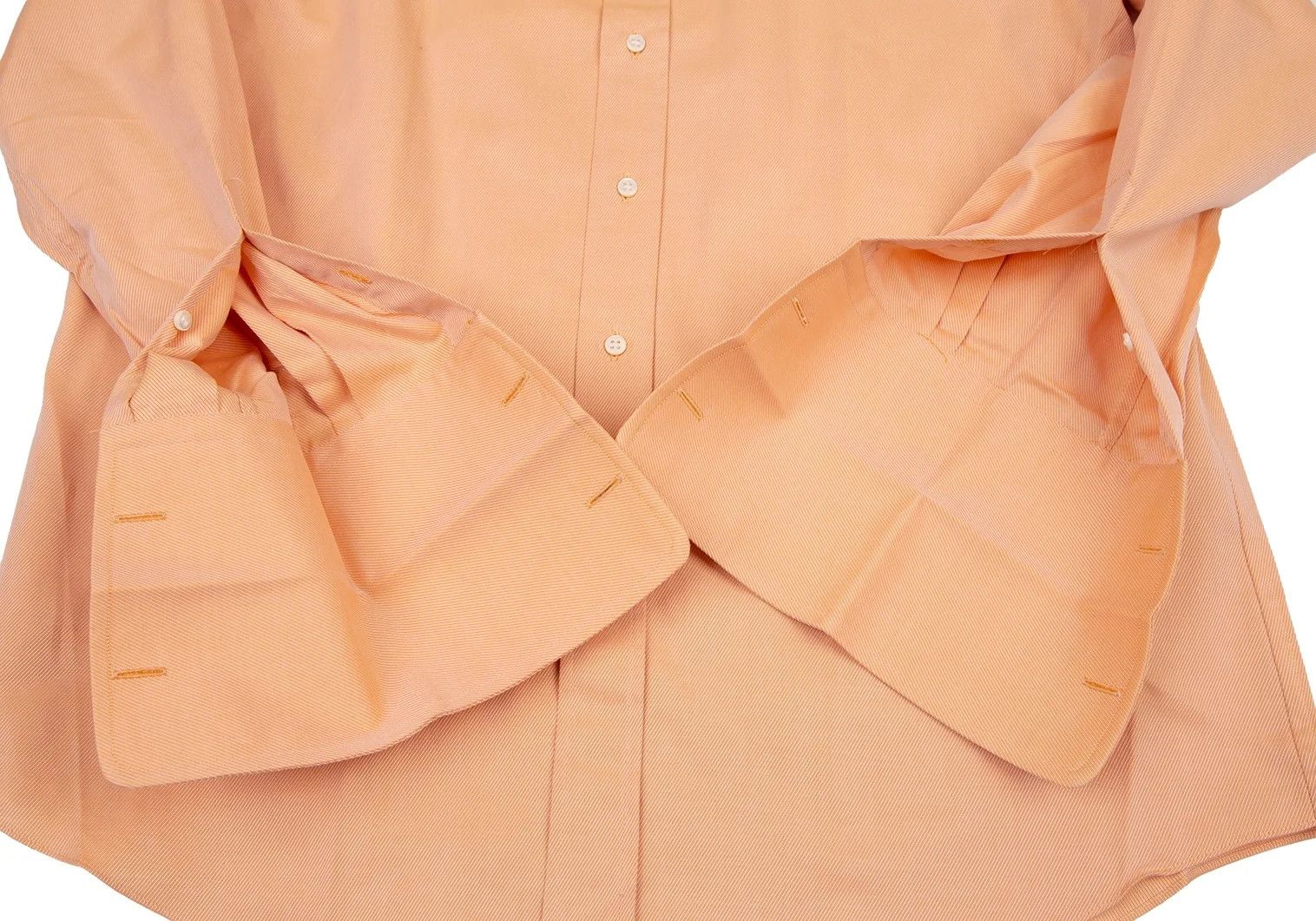 Dries Van Noten Cotton Double Cuff Long Sleeve Shirt in Light Orange Size US XXS / EU 40 - 6 Thumbnail