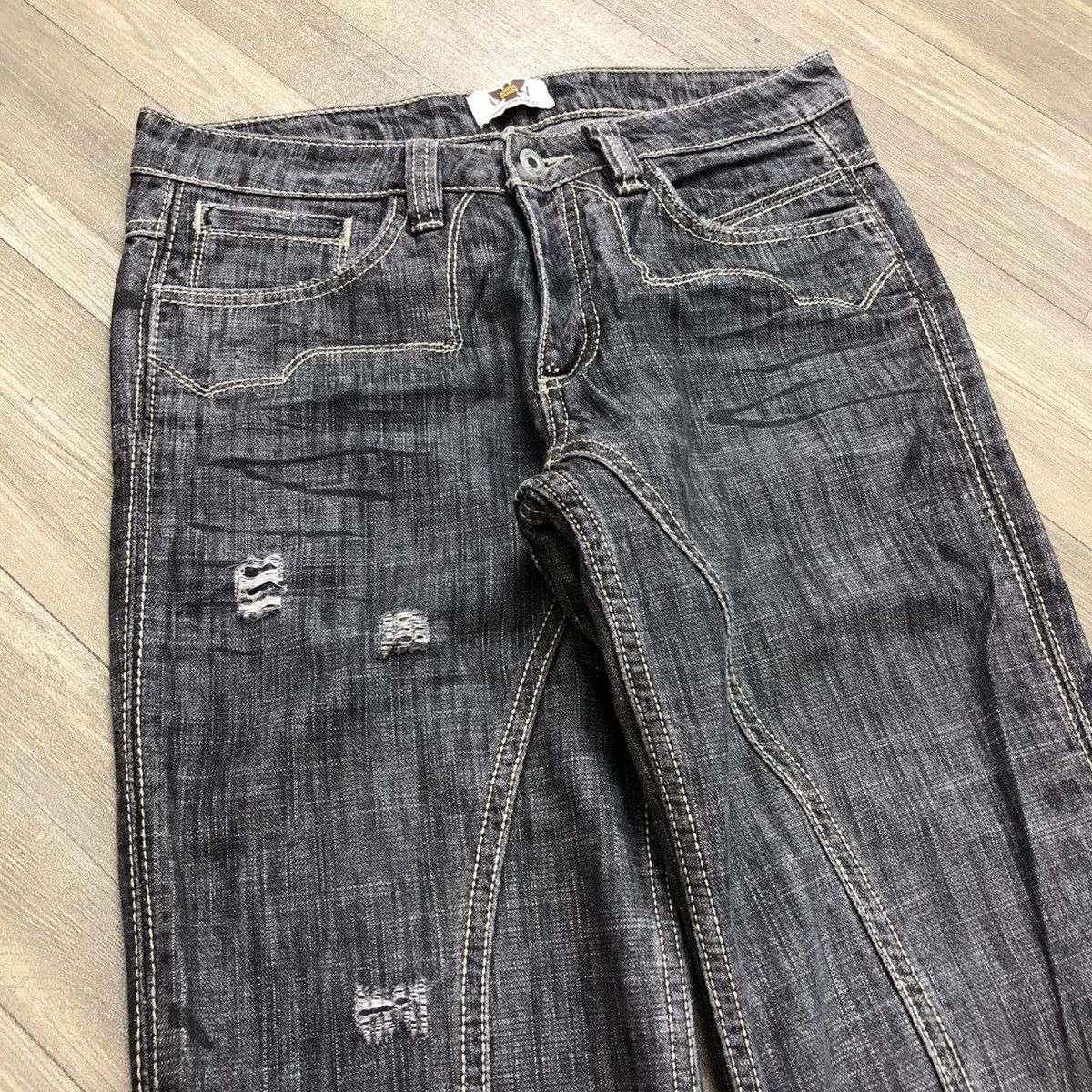 Antik Denim × If Six Was Nine × Vintage Vintage Antik Denim Distressed Embrodired Lgb Flared Jeans Size US 28 / EU 44 - 17 Thumbnail