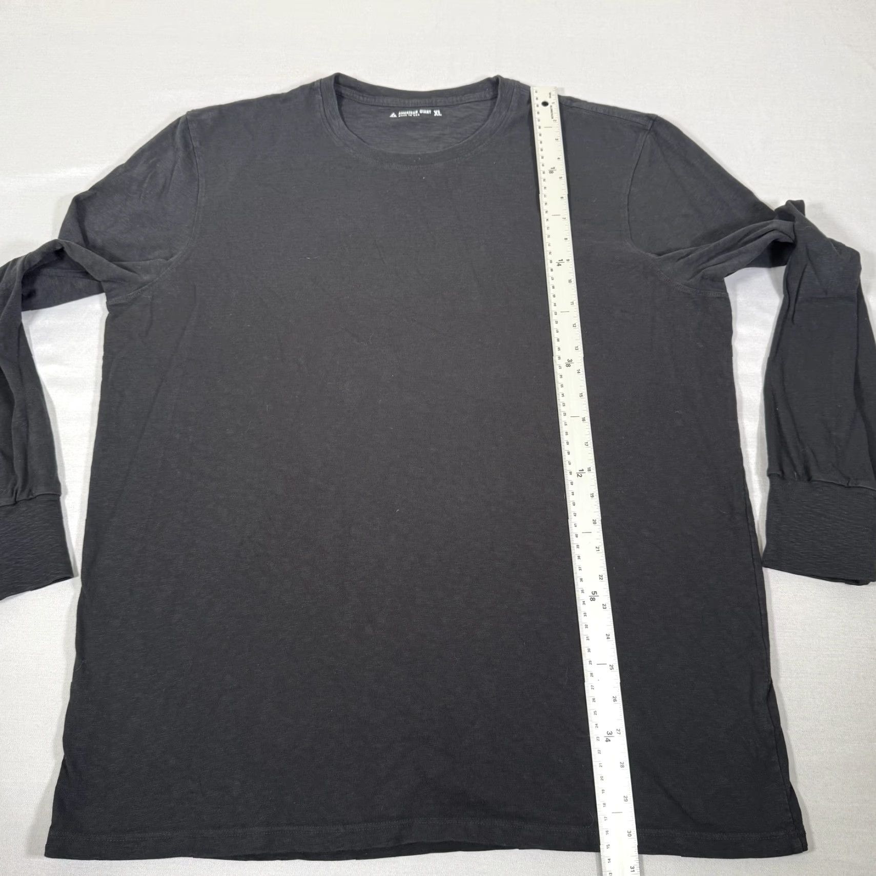 Vintage American Giant Shirt Mens XL Black Long Sleeve Crewneck 100% Cotton T-Shirt Workwear Size US XL / EU 56 / 4 - 4 Thumbnail