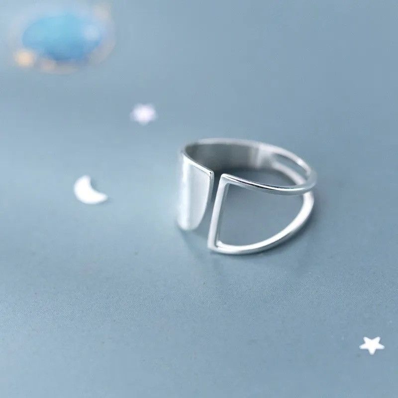 Jewelry × Vintage 925 Sterling Silver Simple Punk Hollow Rings Size ONE SIZE - 2 Thumbnail