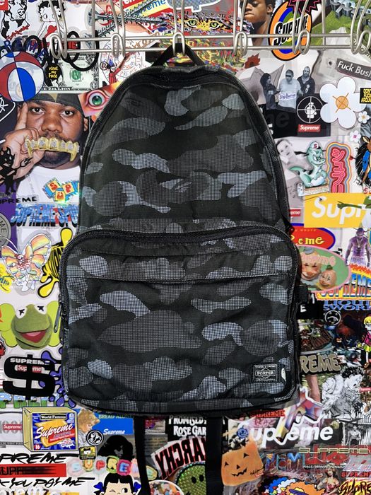 BAPE Ape Head Patch Mini Daypack Black for Women