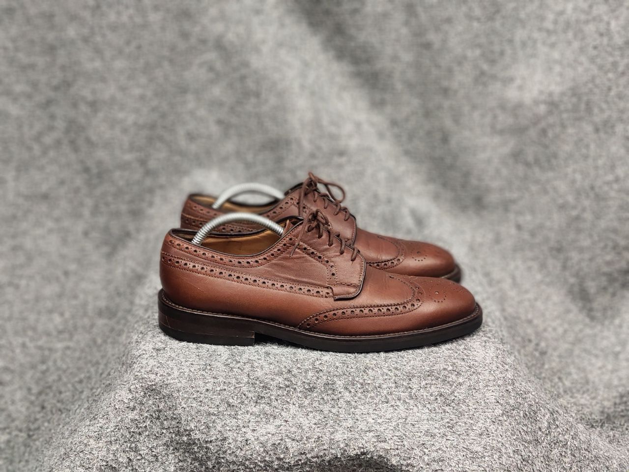 Barbour Barbour Design Dark Brown Leather Ouse Brogue Shoes Size US 7.5 / EU 40-41 - 1 Thumbnail