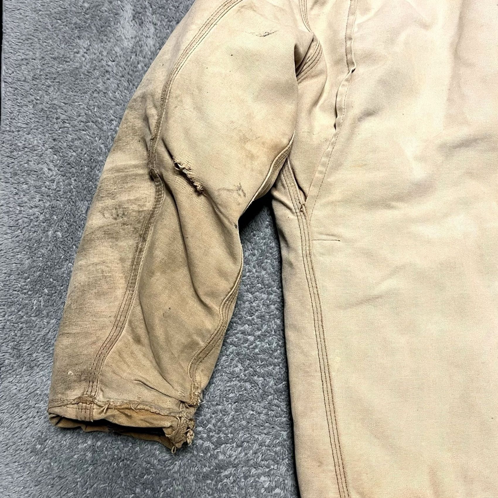 Carhartt VINTAGE Carhartt Coat Mens Large Brown Duck Insulated Work Barn Canvas Corduroy Collar Mens Regular L Coat Size US L / EU 52-54 / 3 - 7 Thumbnail