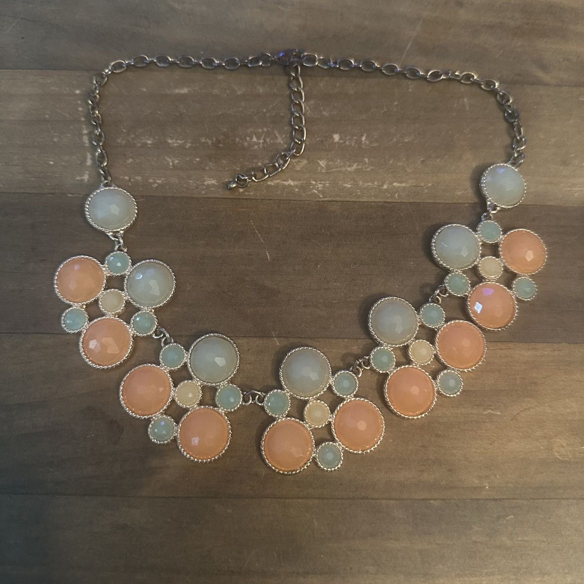 Other Green and orange stone statement necklace Size ONE SIZE - 2 Thumbnail