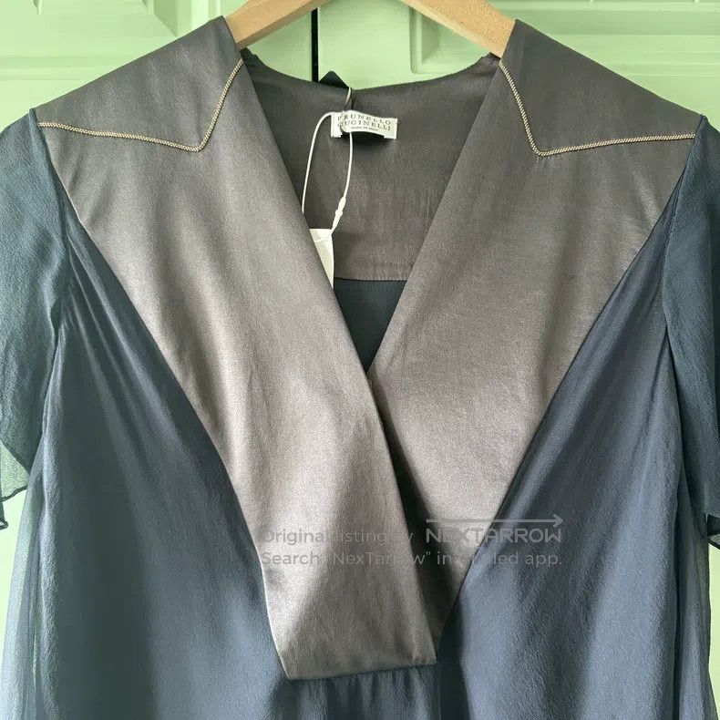 Brunello Cucinelli Brunello Cucinelli Genuine silk shirt Size XS / US 0-2 / IT 36-38 - 6 Thumbnail