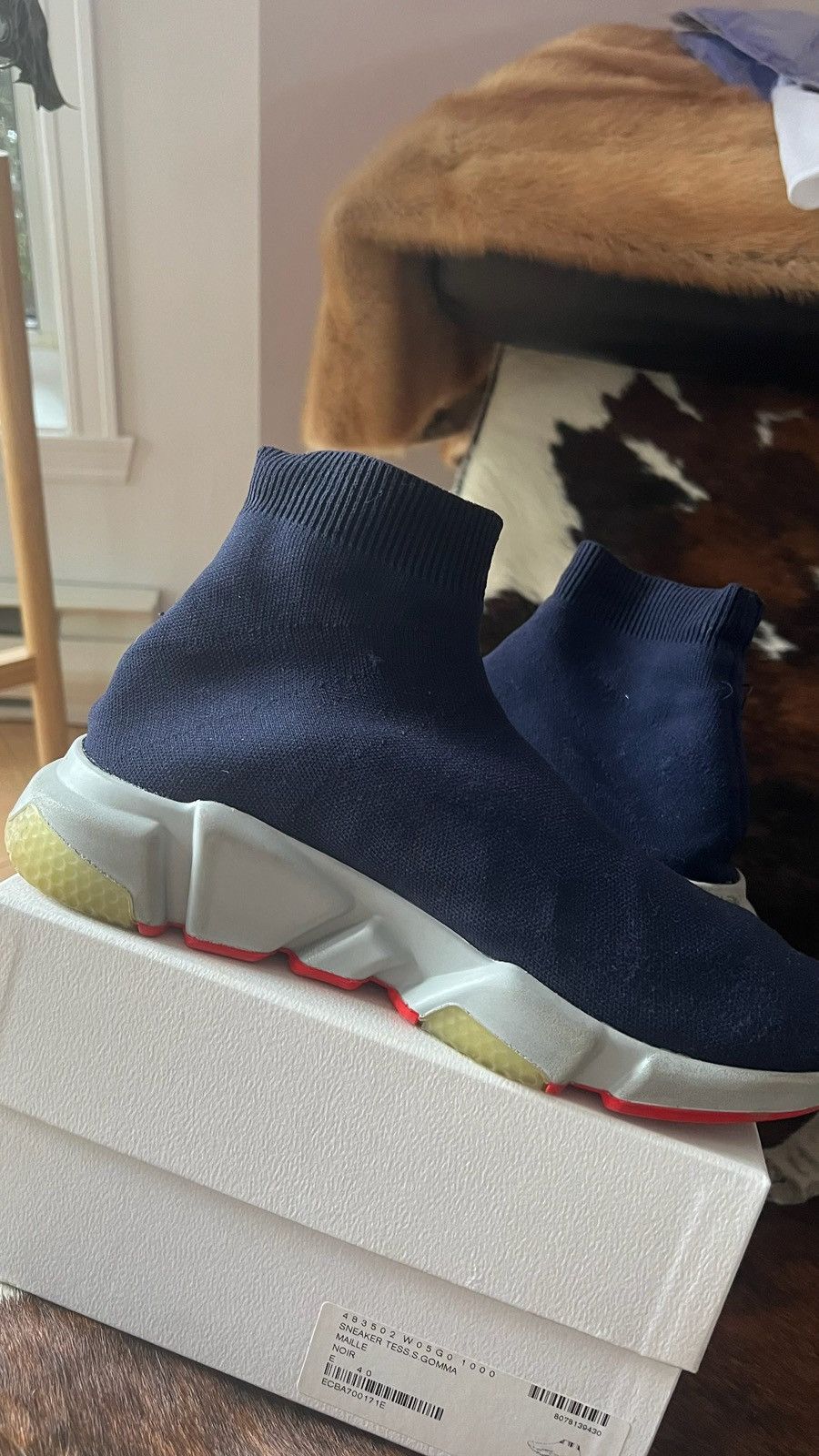 Balenciaga Balenciaga navy Sock Trainers Size US 7 / EU 40 - 2 Thumbnail