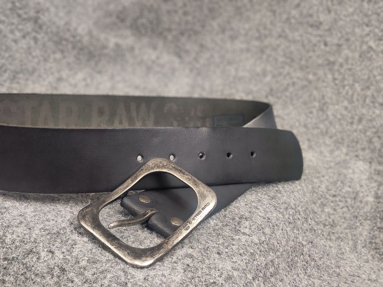G-Star Vintage G Star Raw leather belt Y2K Style Punk Rock Goth LGB Size ONE SIZE - 2 Thumbnail