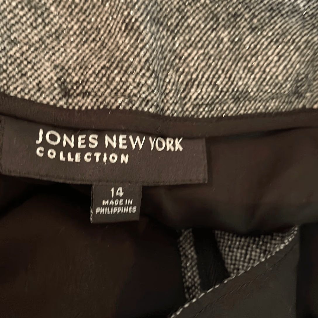 Jones New York Jones New York Women’s Black White Marbled Dress Pants size 14 Classic Fit NEW Size 36" / US 14 / IT 50 - 6 Thumbnail
