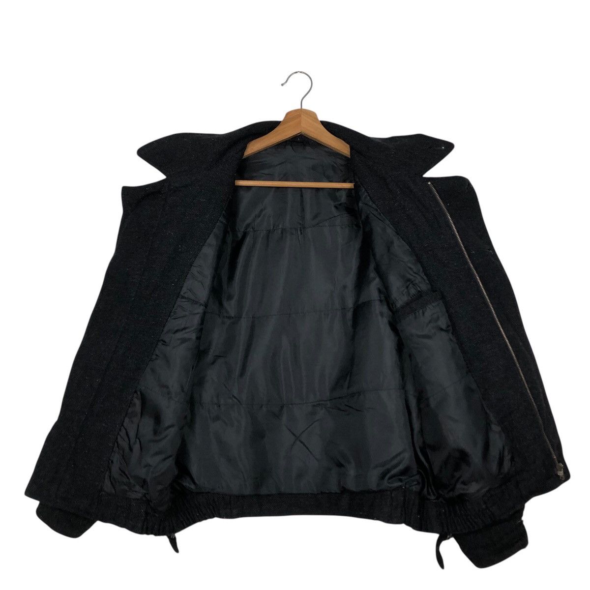 Japanese Brand 📌Vtg Wool Bomber Jacket Double Layer Unbranded Issey Miyake Size US M / EU 48-50 / 2 - 15 Thumbnail