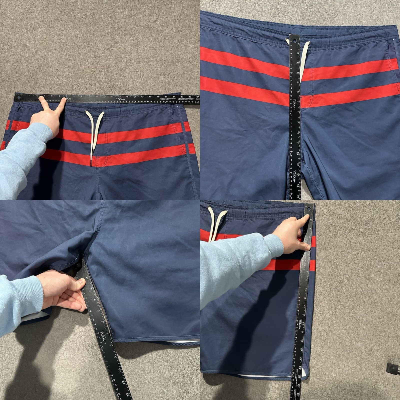 Vintage Fair Harbor The Anchor Swim Trunks Mens 2XL XXL Blue Striped Lined 44x8" FAIR Size US 39 - 8 Thumbnail