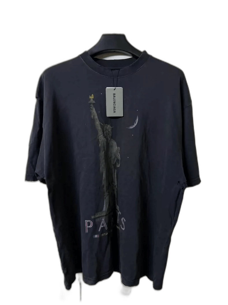 Balenciaga Balenciaga Statue of Liberty Short Sleeve T-Shirt Size US L / EU 52-54 / 3 - 1 Thumbnail