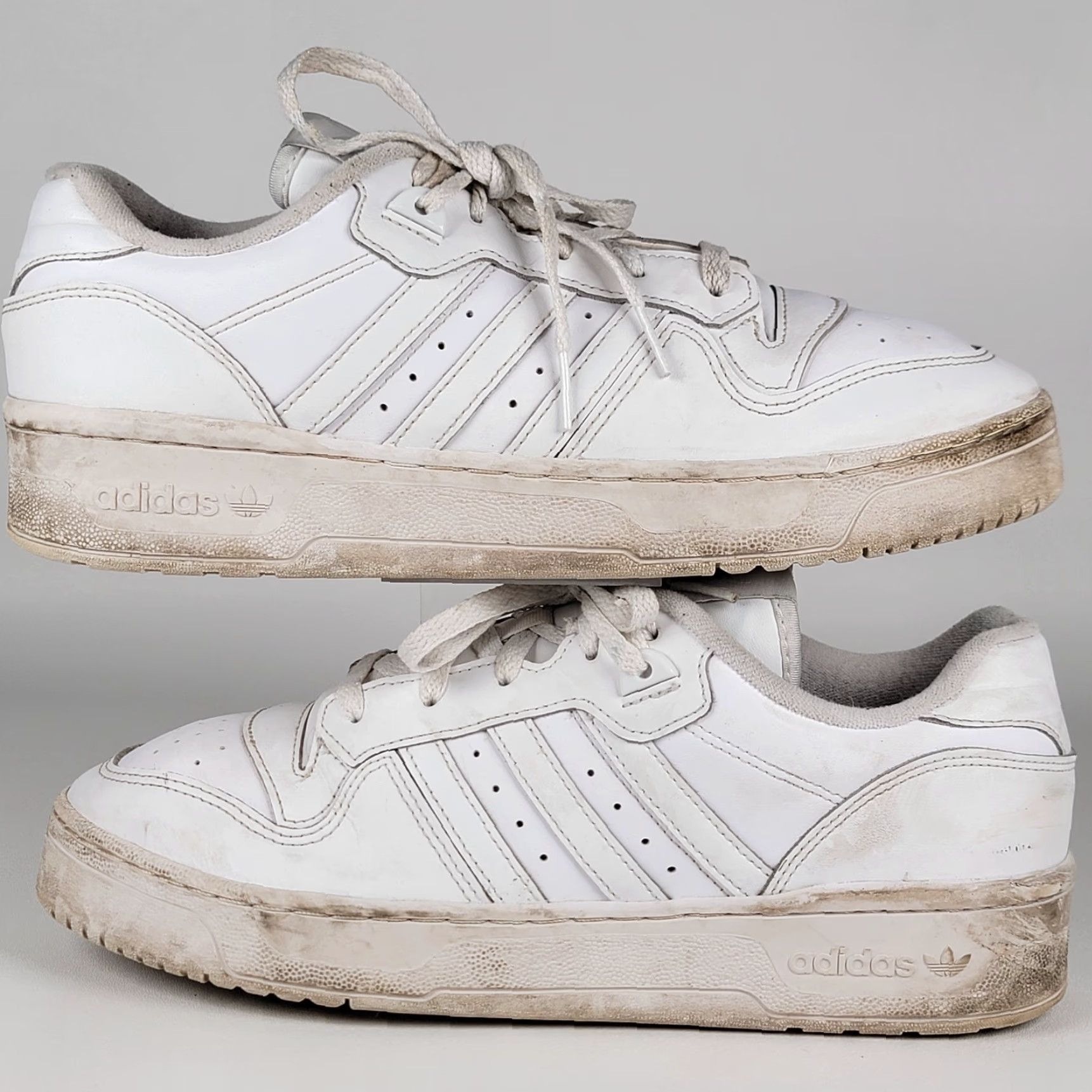 Adidas Adidas Rivalry Low Sneaker Men's White Triple White Size 10 US Leather Rubber Size US 10 / EU 43 - 5 Thumbnail