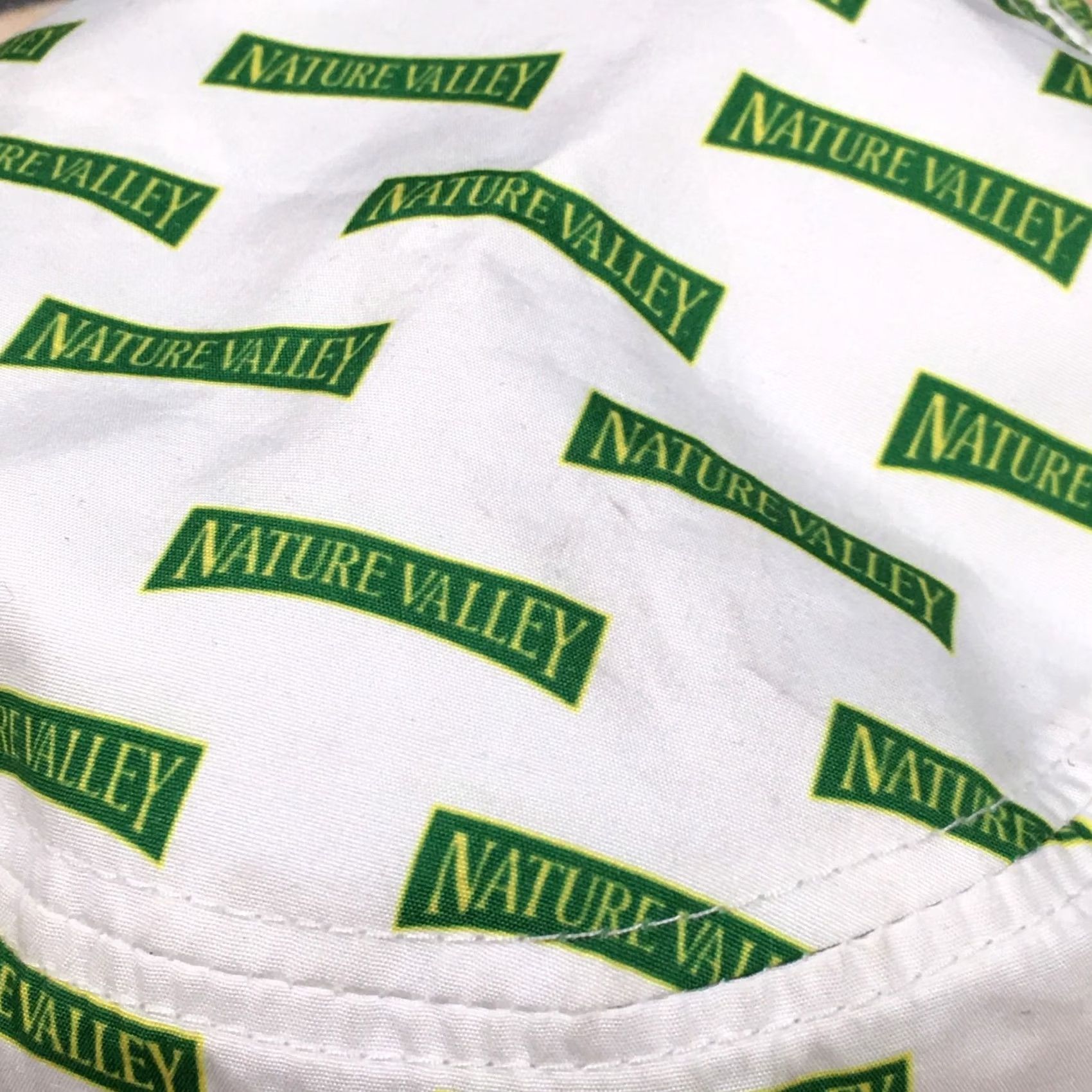 Vintage Nature Valley Bucket Hat Unisex White Green One Size Adjustable Reversible Size ONE SIZE - 3 Thumbnail